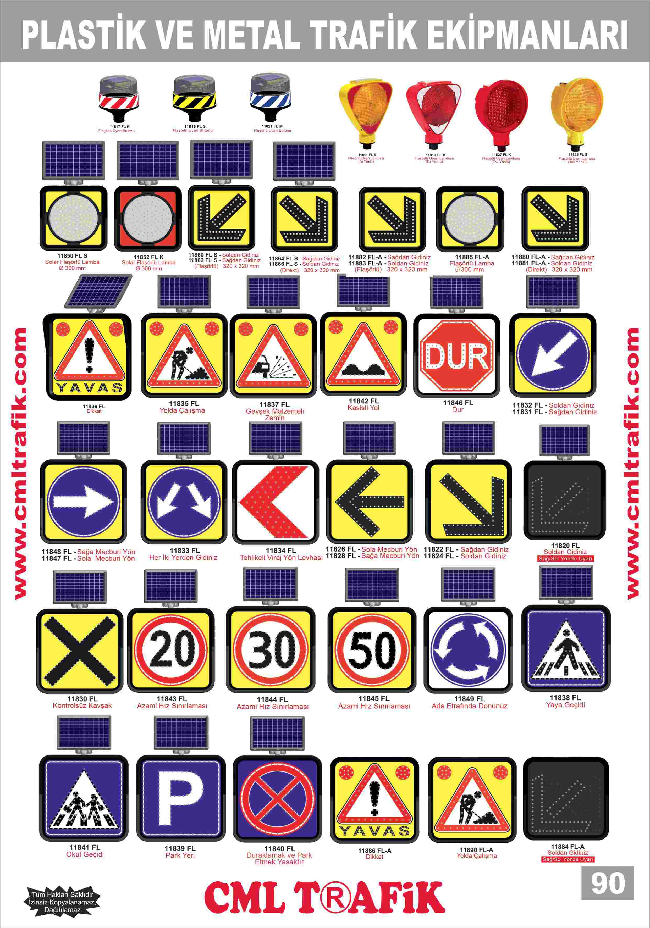 Plastik ve Metal Trafik Ekipmanları